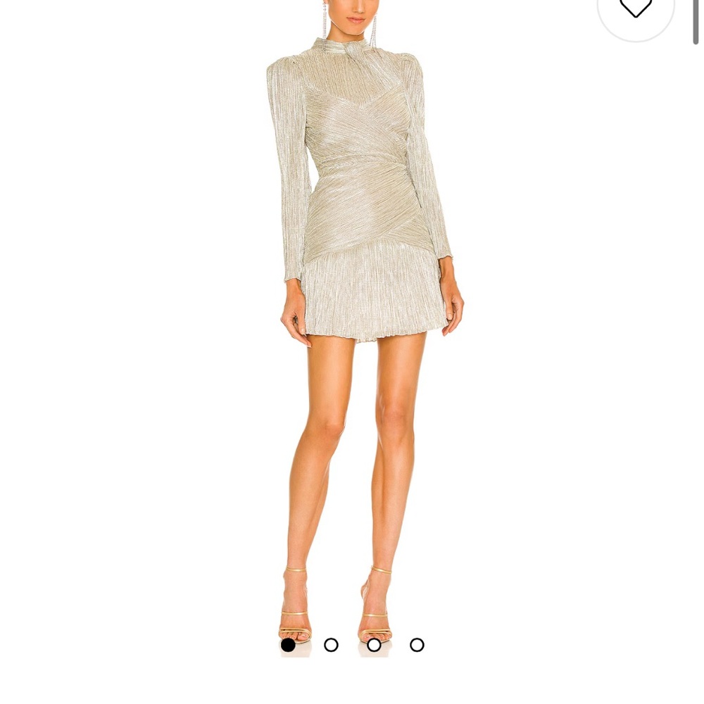 SAYLOR Metallic Long Sleeve Dress